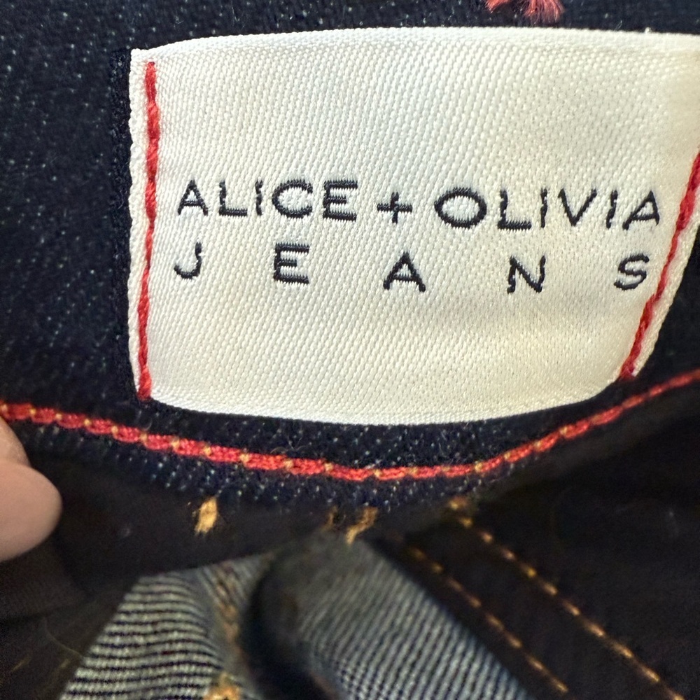 Alice‎ + Olivia Jeans with Brown and Dark Blue Details - Picture 5 of 9